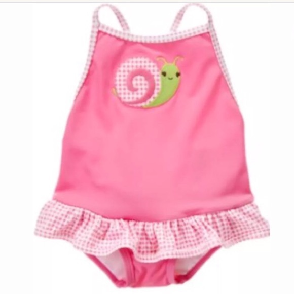 Gymboree Other - Gymboree 12-18 month NWT Pink Snail Bathing Suit